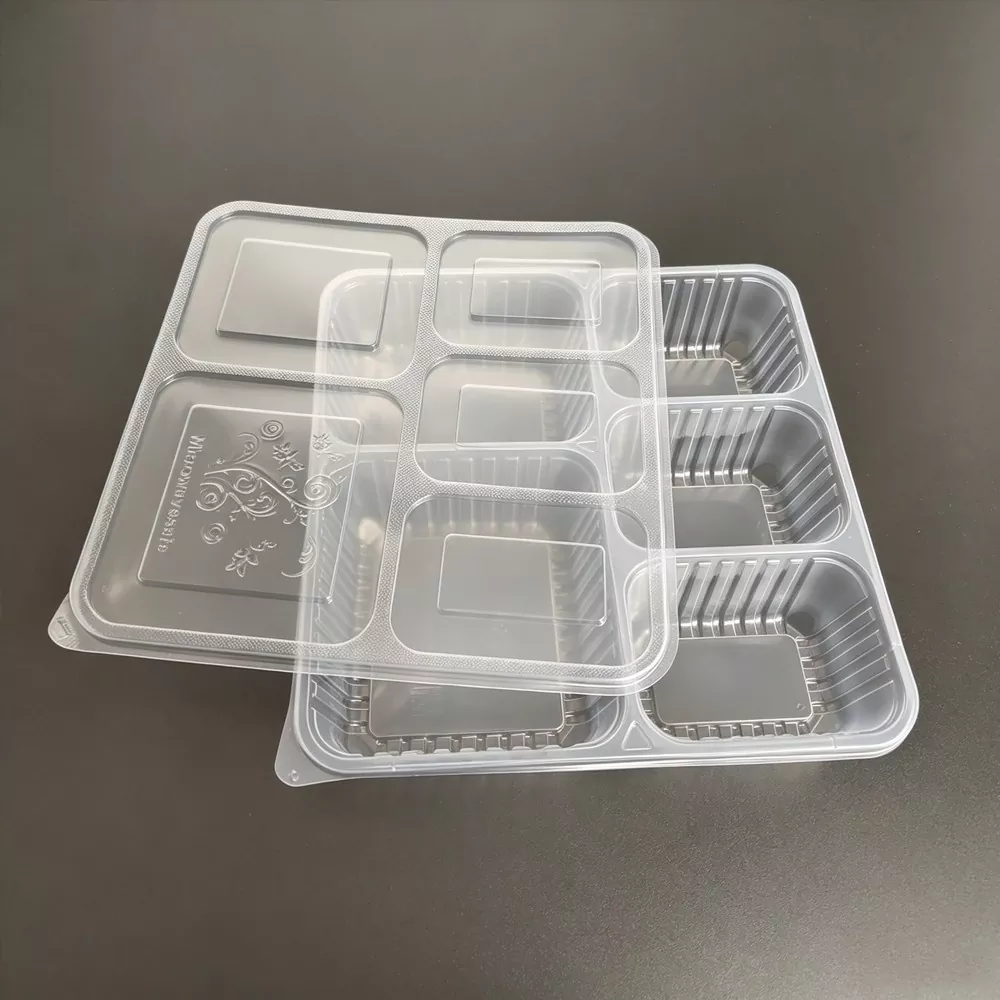 Kotak Makan Siang Plastik yang Dapat Digunakan Kembali dengan Kompartemen